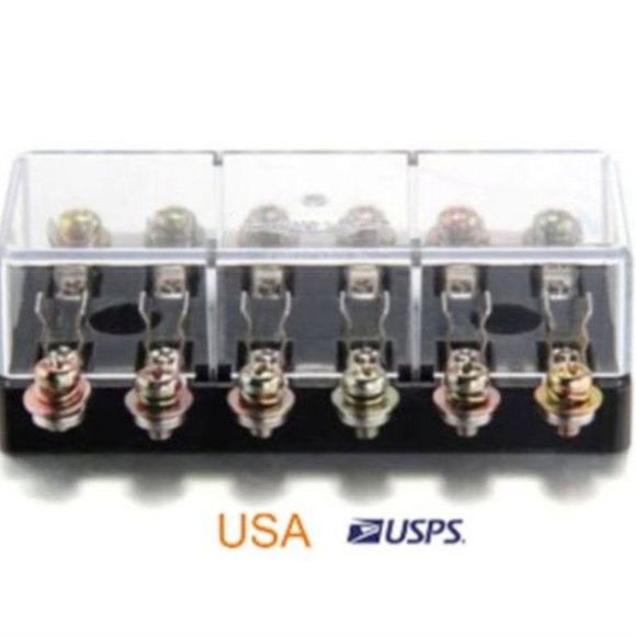 6 Way Fuse Holder Box Block AGC Car Auto Vehicle Truck - Picture 1 of 3